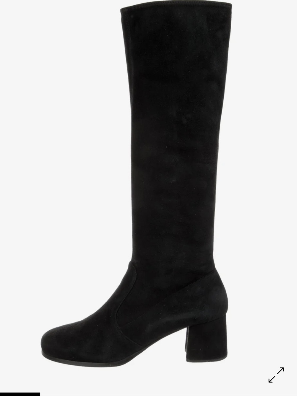 Prada Black Suede Knee High Boots